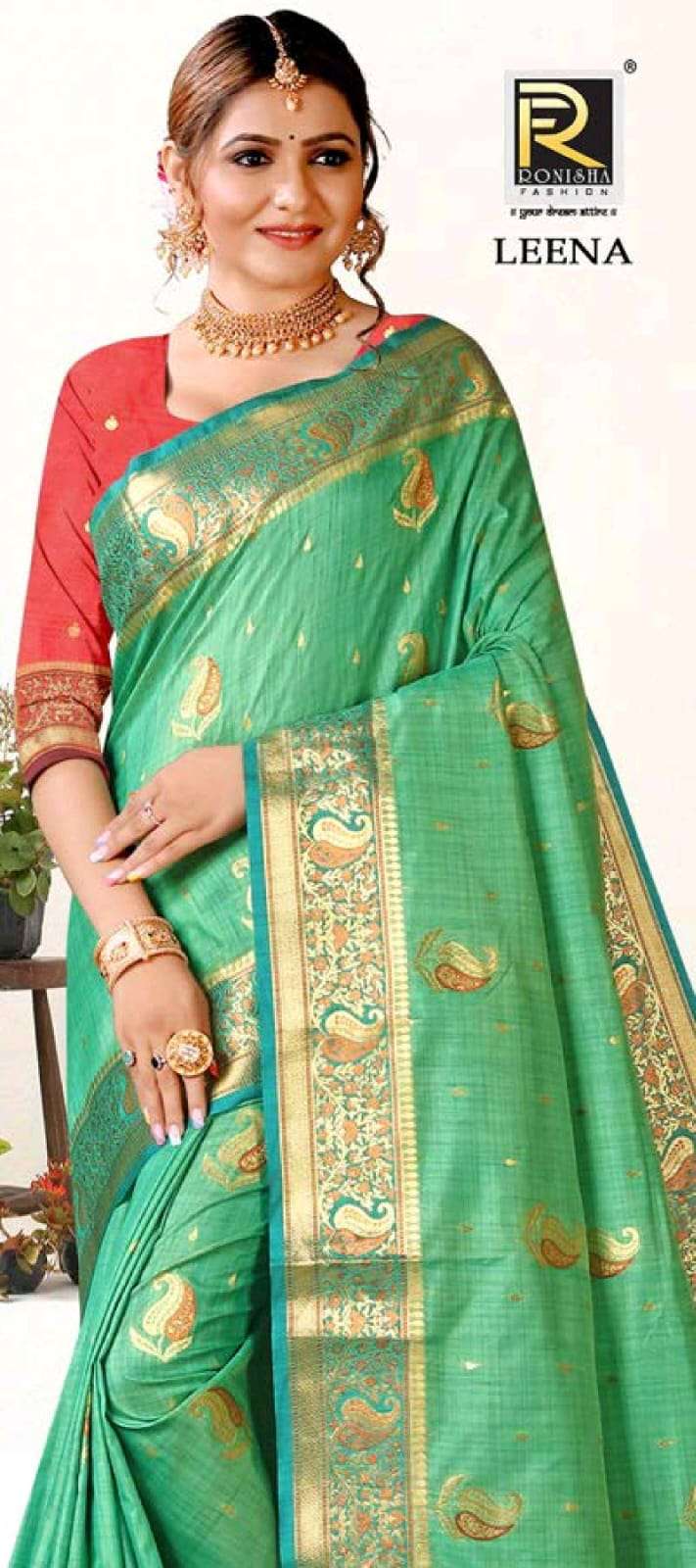 Leena by ranjna saree Banarasi silk party wear saree collection 