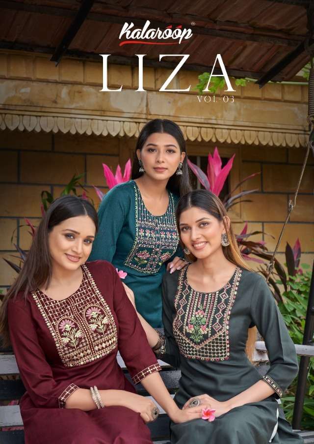 liza vol 3 by kalaroop rayon daily wear kurtis