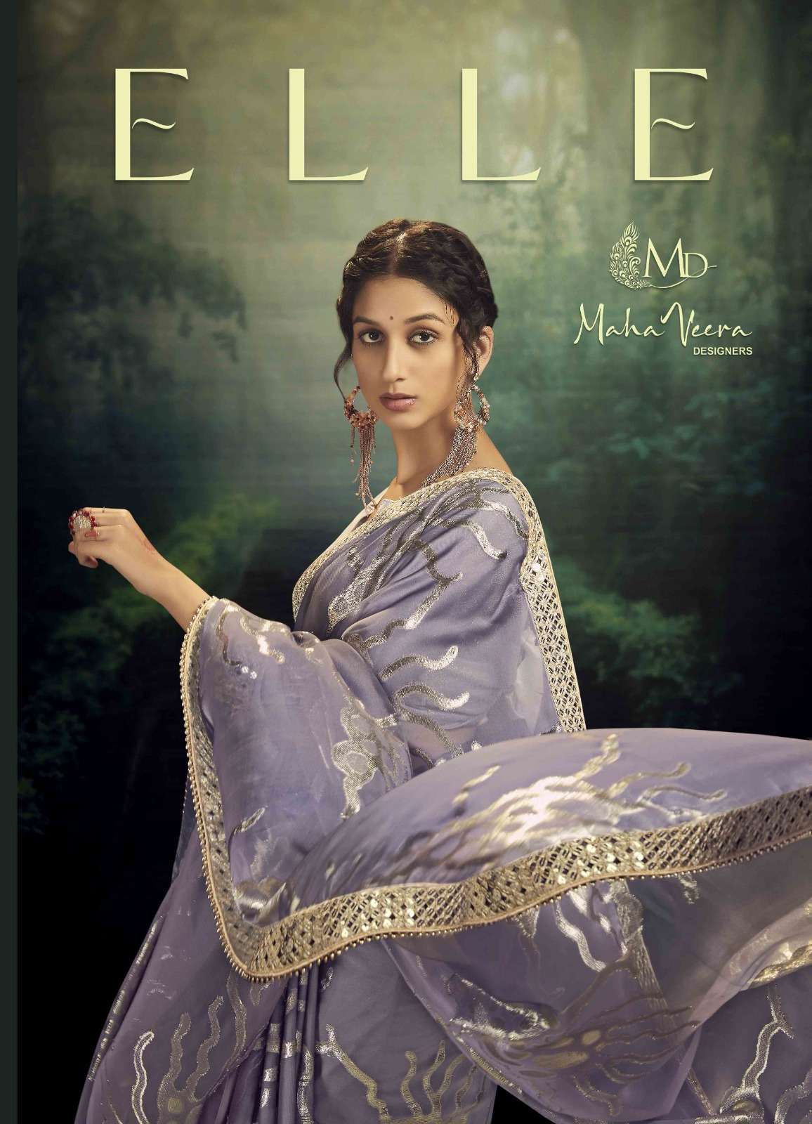 mahaveera present elle rangoli jacquard classy elegant sarees