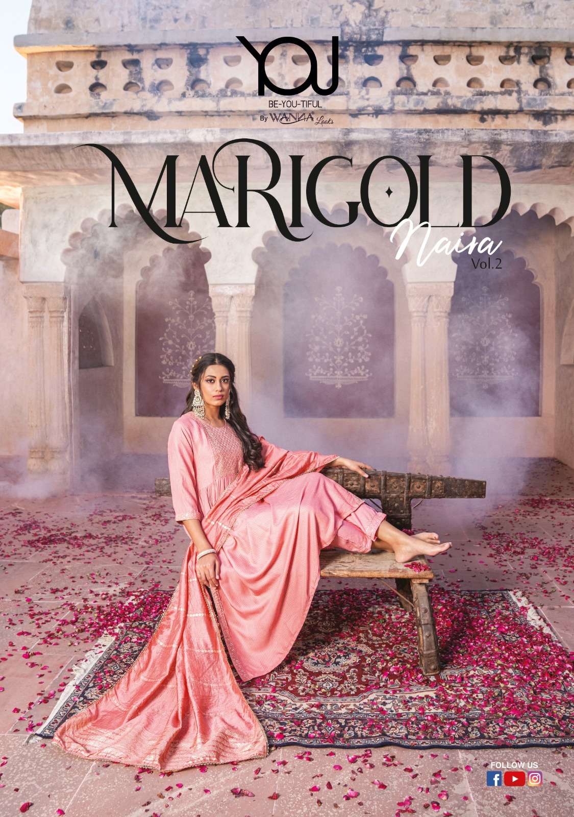 marigold naira vol 2 by wanna looks full stitched fancy kurti with pant and amazing dupatta