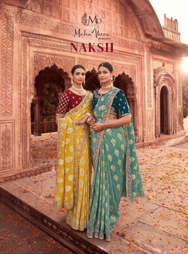 naksh by mahaveera viscose jacquard embroidery wedding sarees