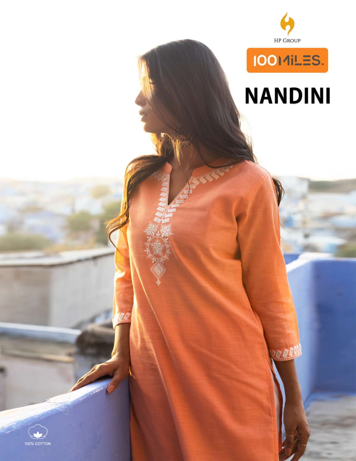 nandini by 100 miles readymade pure cotton simple ladies kurti