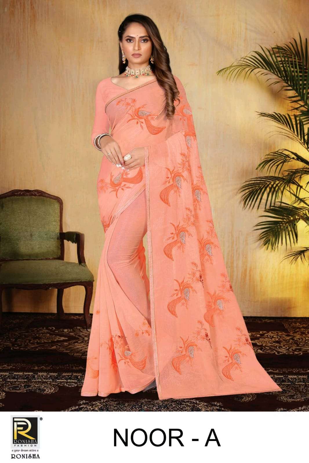 Noor by ranjna saree embroidery worked designer saree collection 