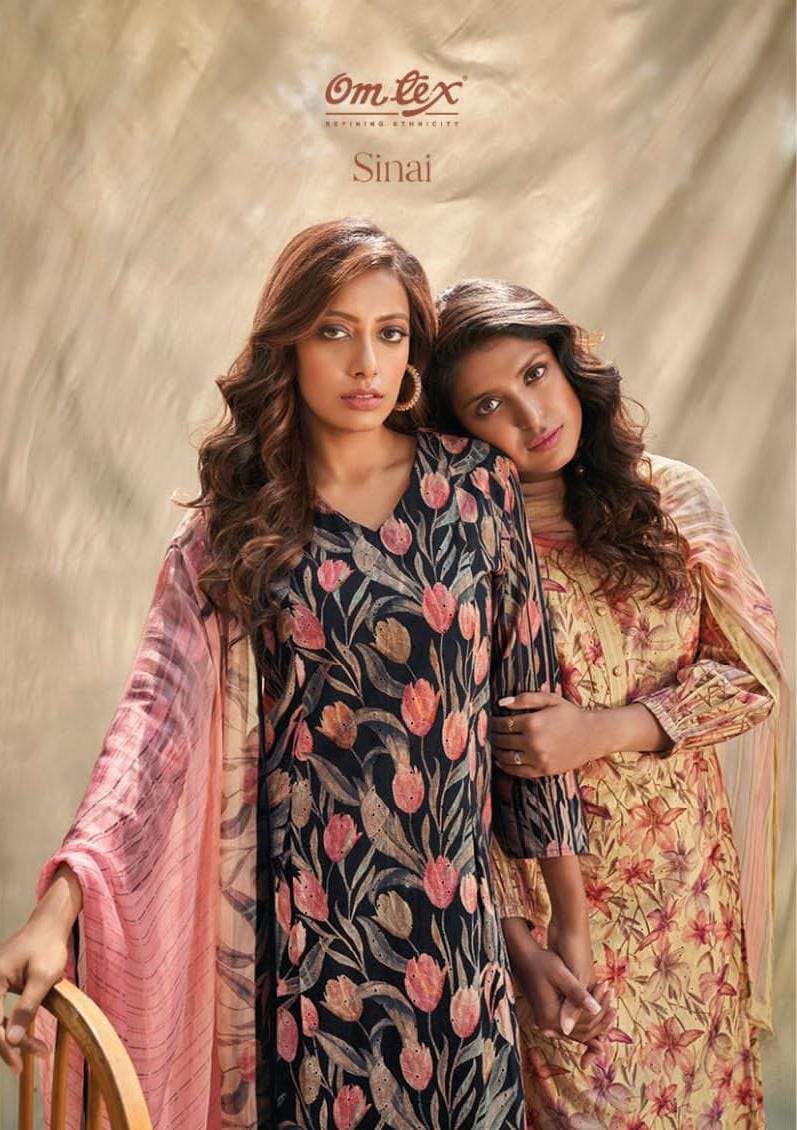 omtex sinai lawn cotton unstitched salwar suit material 