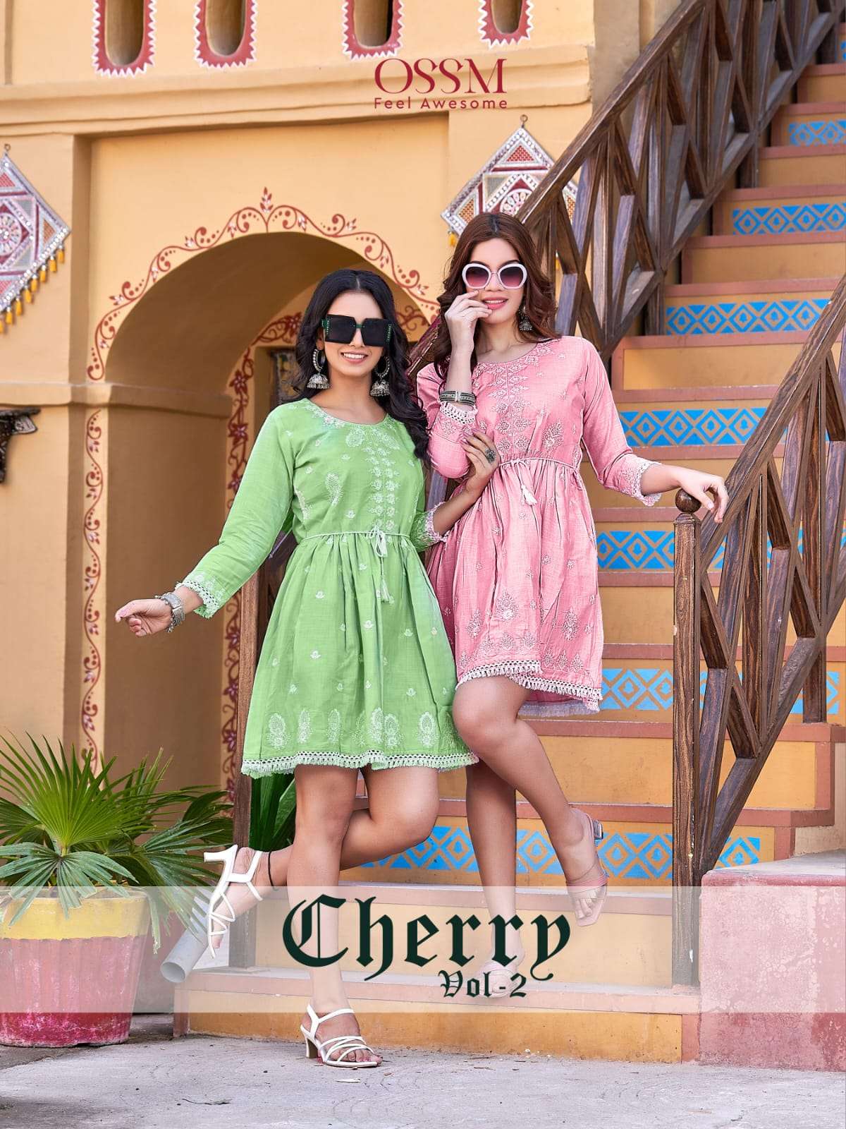 ossm launching cheery vol 2 latest fancy short kurti 