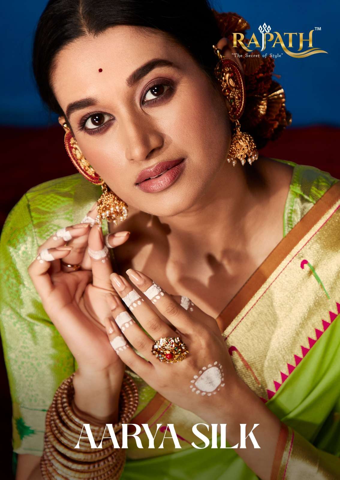 rajpath aarya silk soft paithani silk with big border pattern wholesaler  