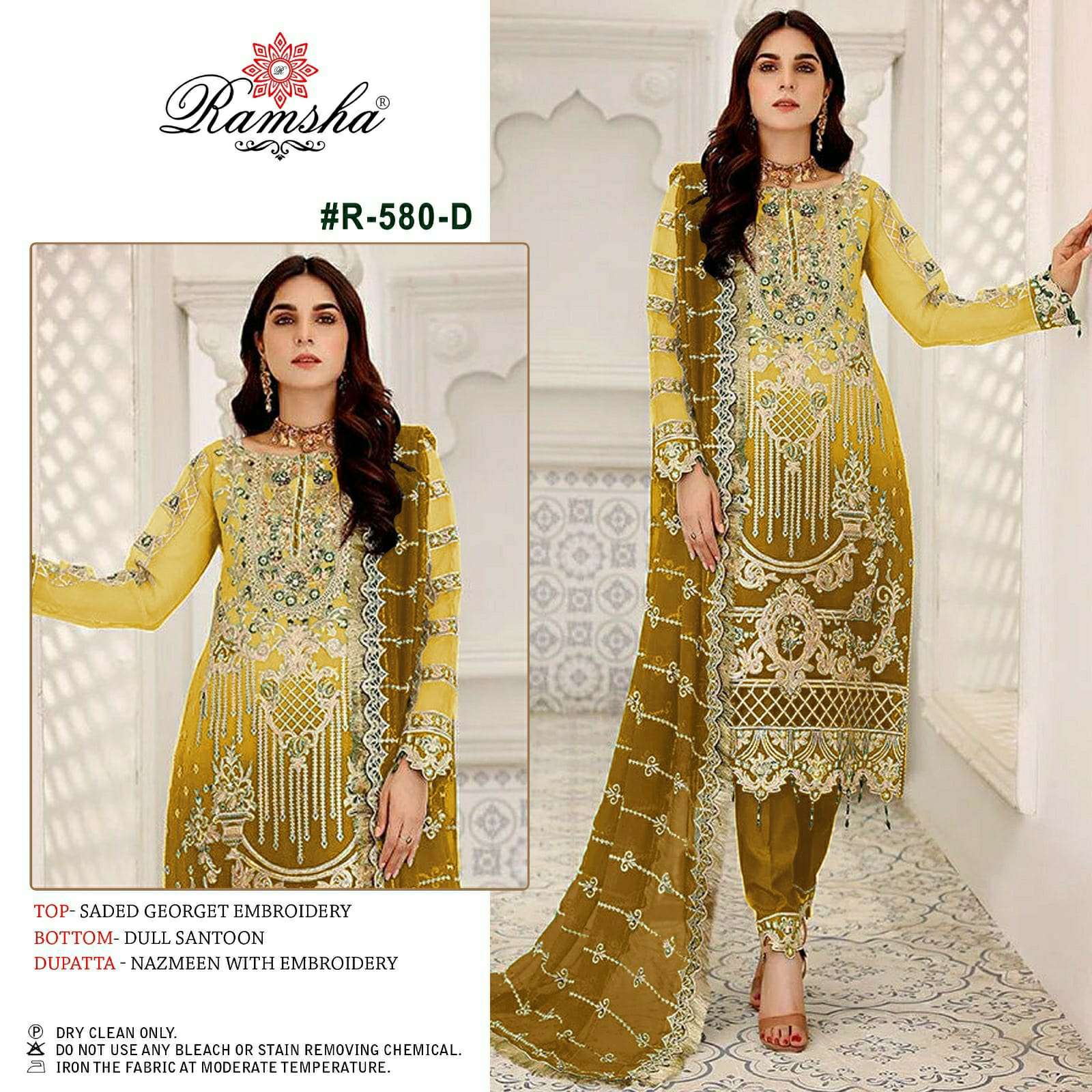 ramsha 580 nx pakistani embroidered dresses wholesale 