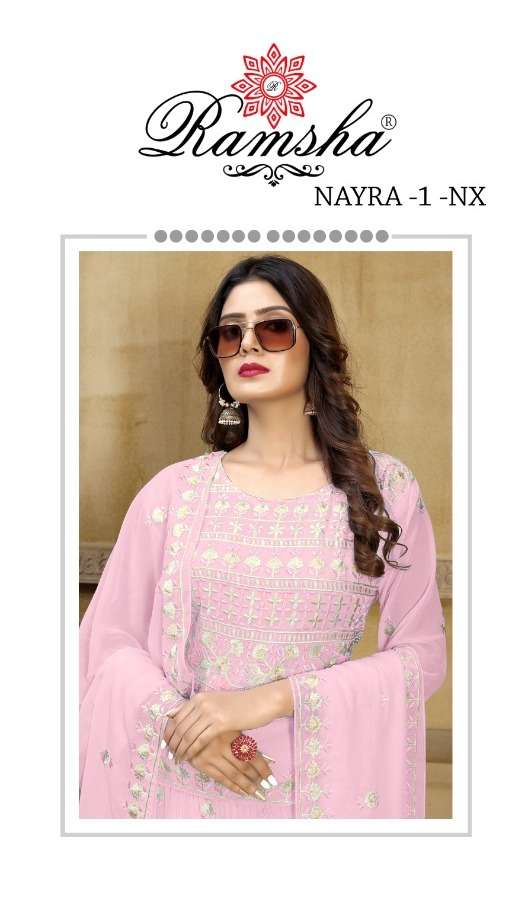 ramsha present nayra vol 1 nx georgette nayra top and bottom with dupatta material