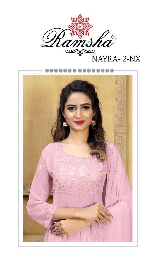 ramsha present nayra vol 2 unstitched georgette nayra pattern salwar suit