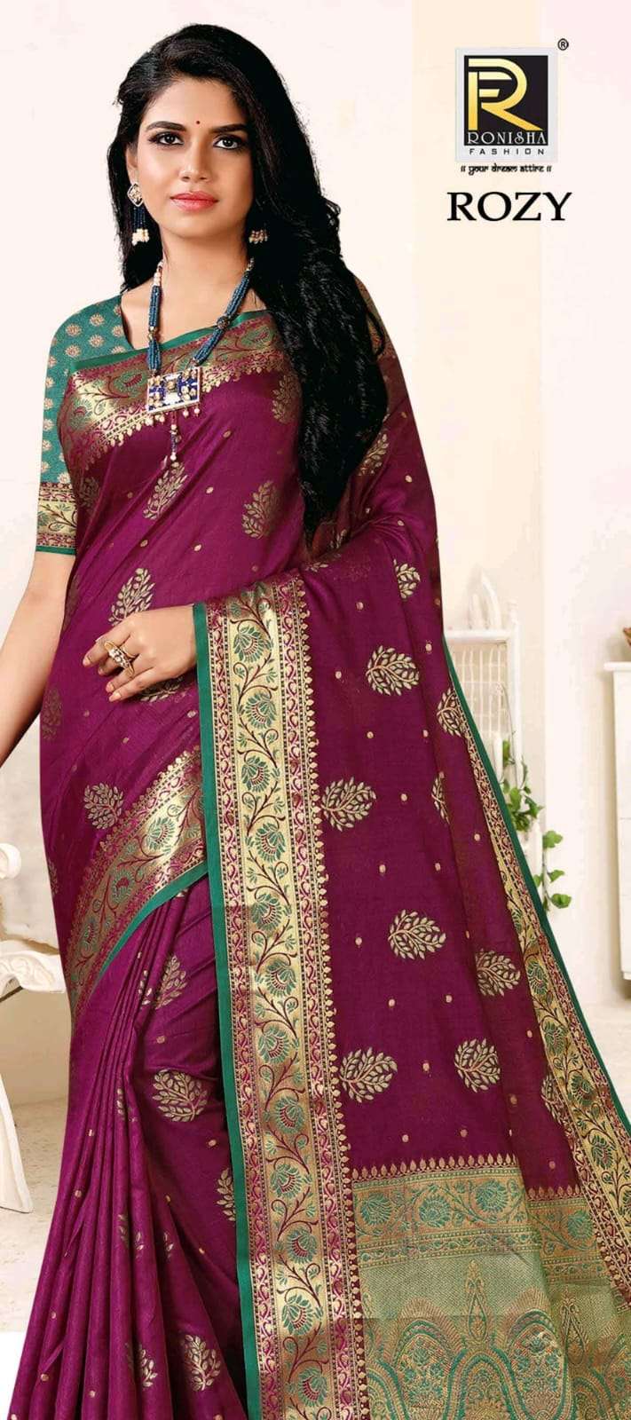 Rozy by ranjna saree Banarasi silk party wear saree collection 