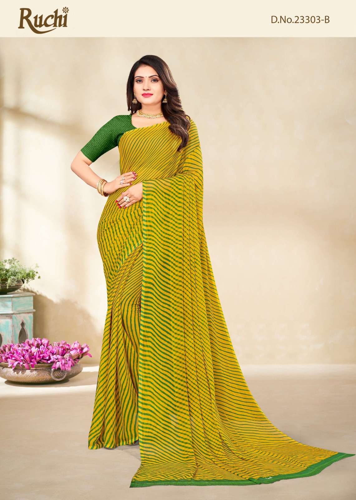 ruchi star chiffon 24303 best collection of bandhani print sarees