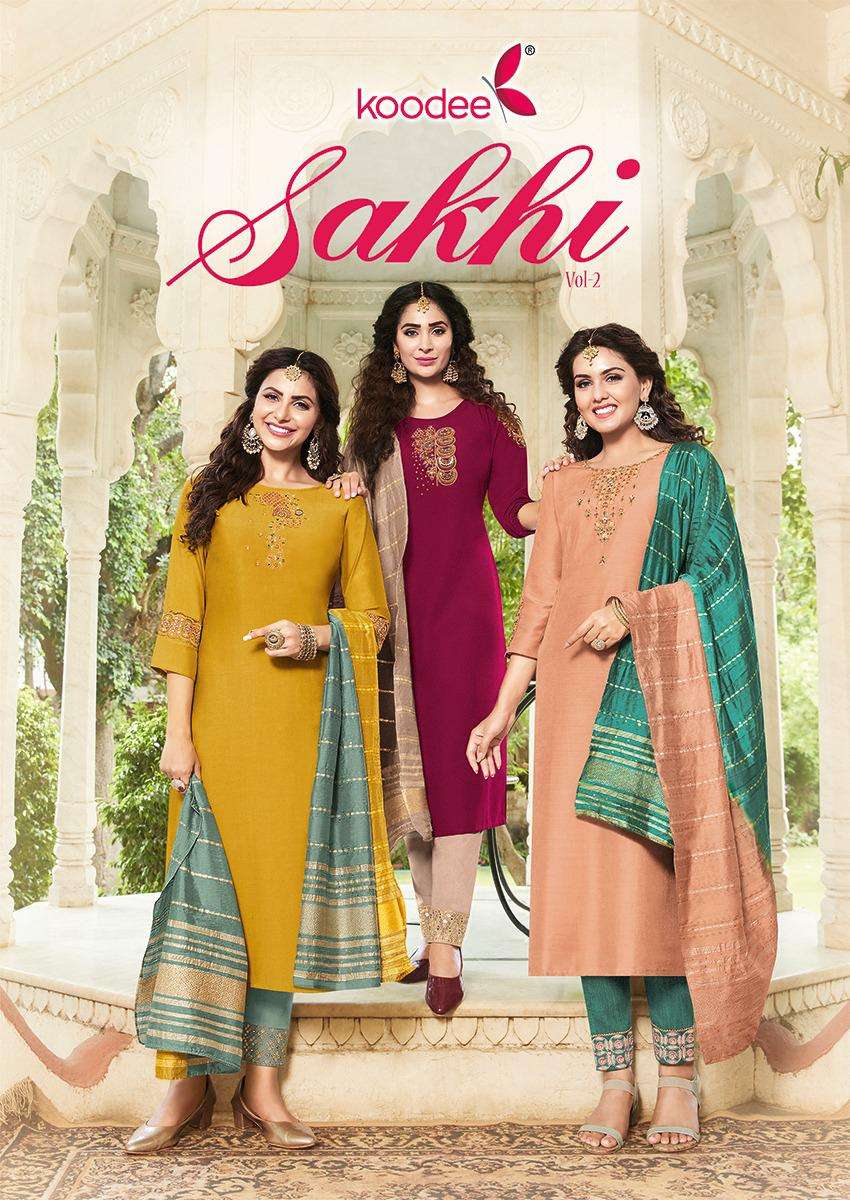 sakhi vol 2 by koodee fully stitch 3 piece fancy dresses