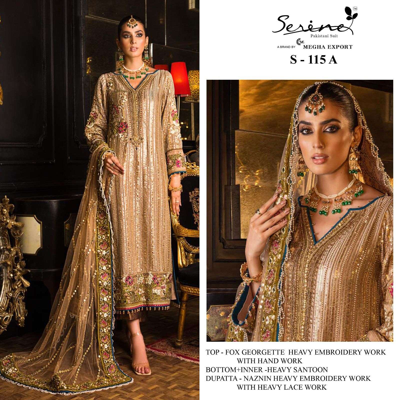 serine 115 a single design pakistani suit 