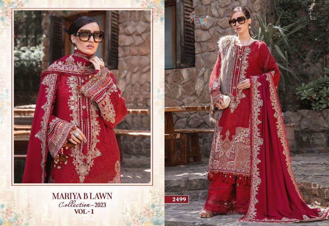shree fab 2499 design maria b lawn single piece 