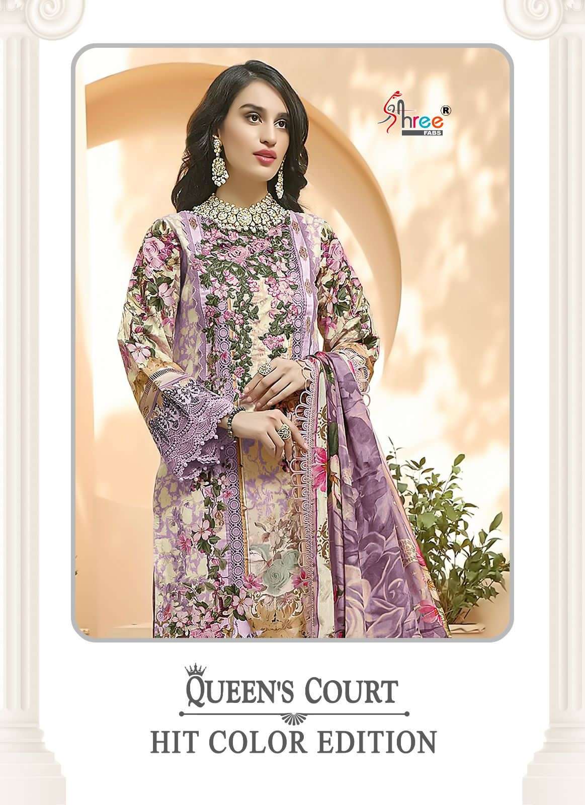 shree fab queens court hit colour edition attractive top and bottom with dupatta material