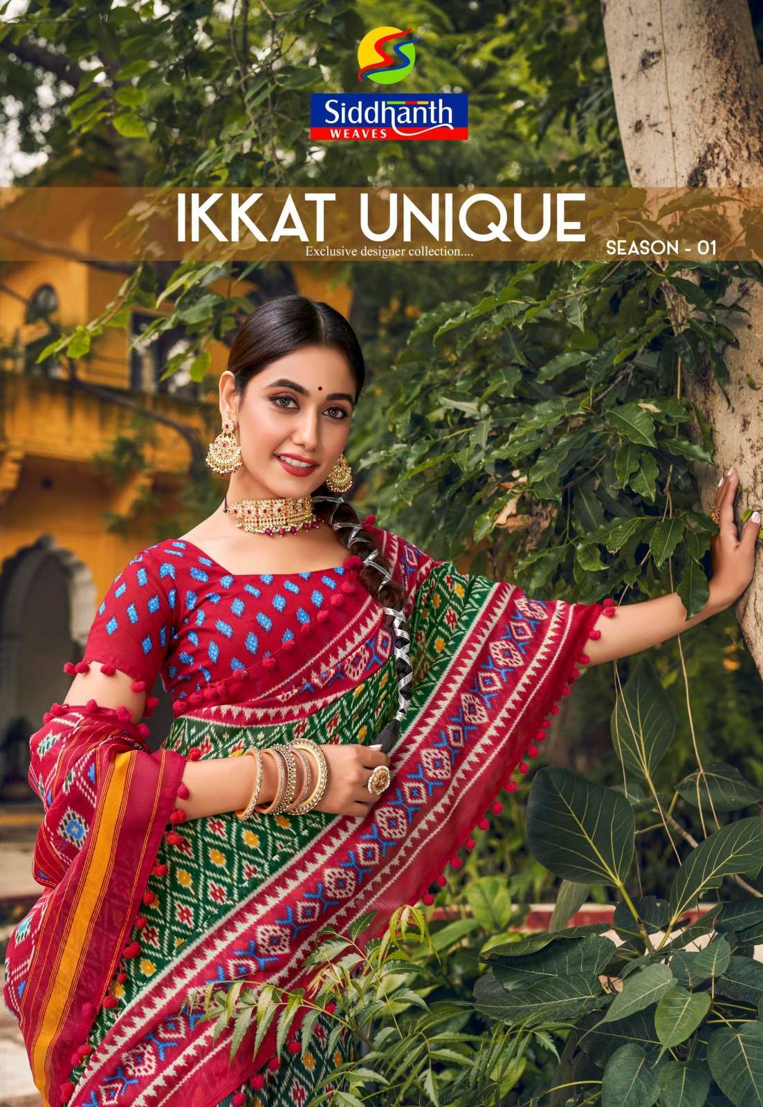siddhanth weaves ikkat unique cotton colorful fancy sarees 
