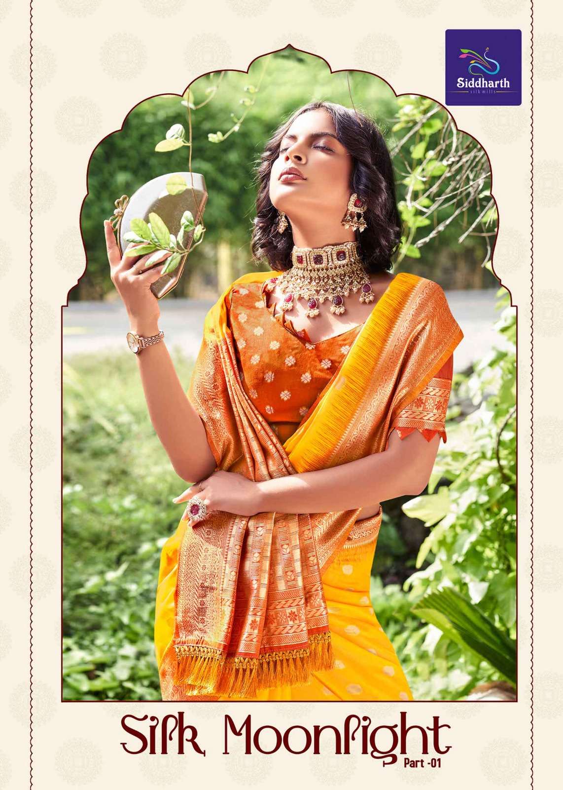 silk moonlight by siddharth silk mills wholesale saree supplier 