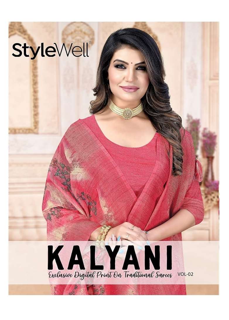 stylewell kalyani vol 2 2283-2289 digital print unstitched sarees