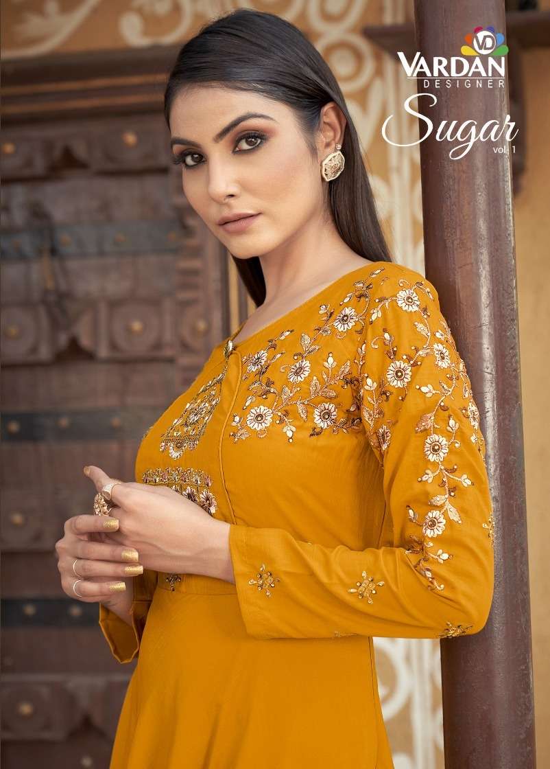 sugar vol 1 by vardan maslin embroidery readymade long gowns