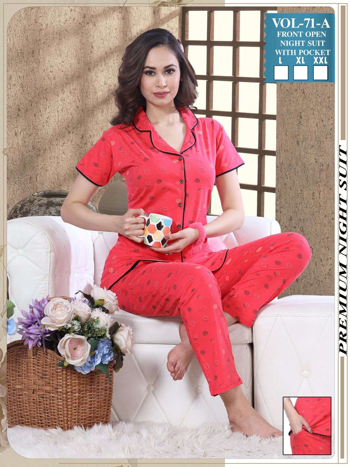 SUMMER SPECIAL C.NS VOL.71 A Heavy Shinker Hosiery Cotton NIGHT SUIT CATALOG WHOLESALER BEST RATE