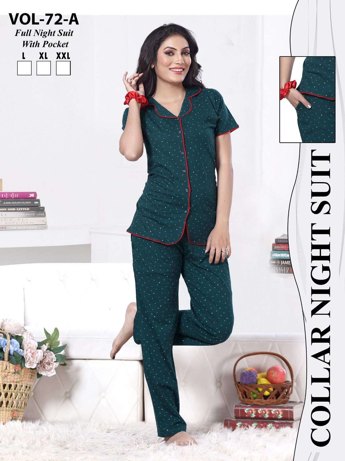 SUMMER SPECIAL C.NS VOL.72 A Heavy Shinker Hosiery Cotton NIGHT SUIT CATALOG WHOLESALER BEST RATE