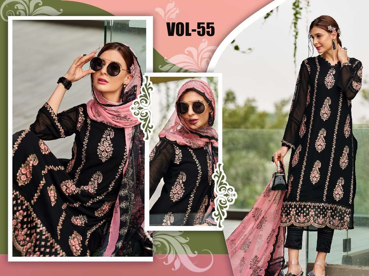 the fashion icon vol 55 georgette pakistani readymade suits