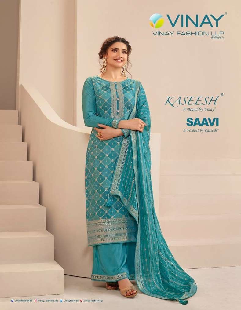 vinay fashion kaseesh saavi unstitched dola jacquard dress material 