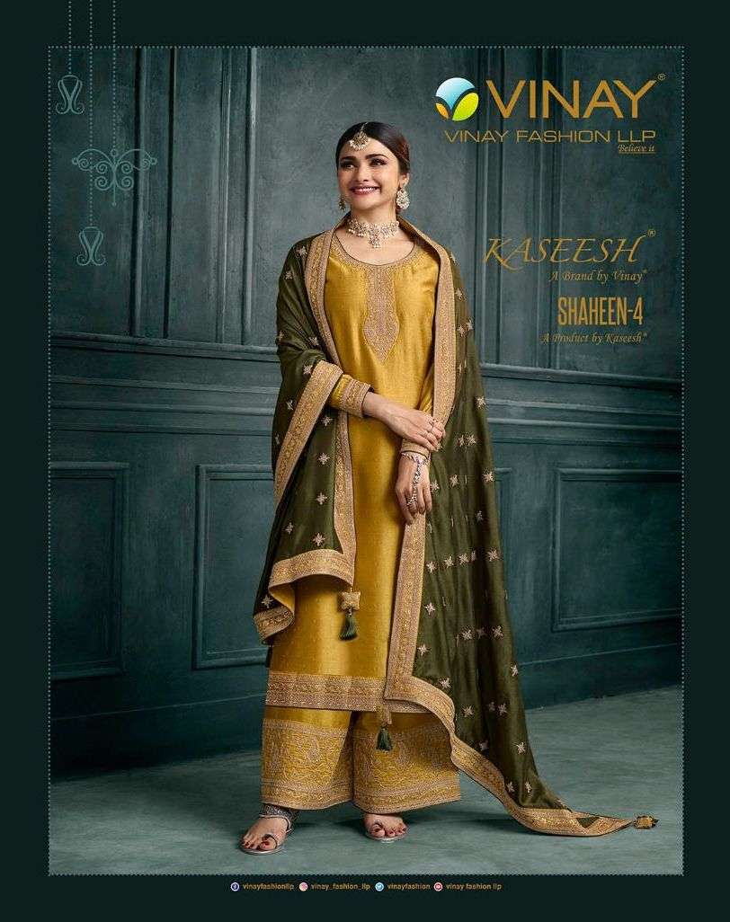 vinay fashion kaseesh saheen vol 4 desinger pakistani suit material