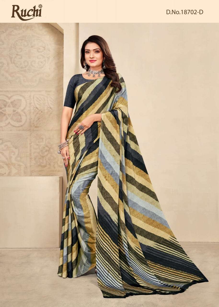 vivanta silk vol 19 by ruchi crape silk printed sarees