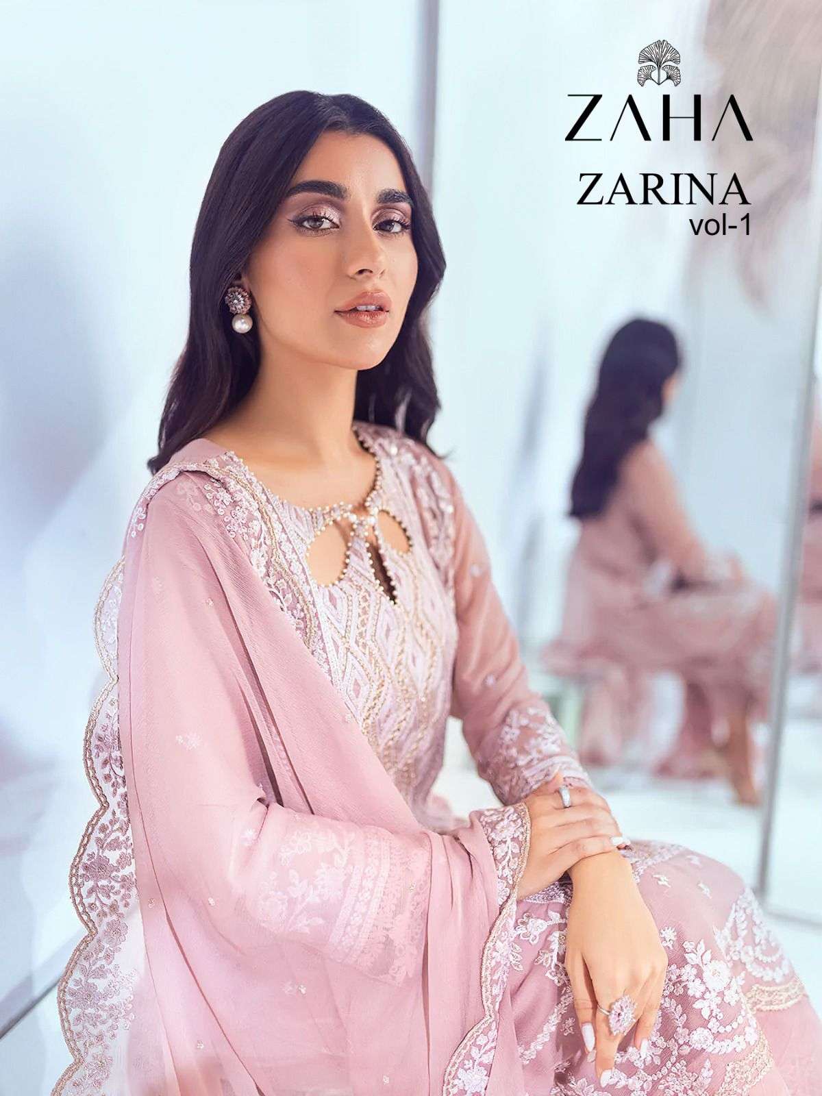 zarina vol 1 by zaha georgette pakistani fancy dresses
