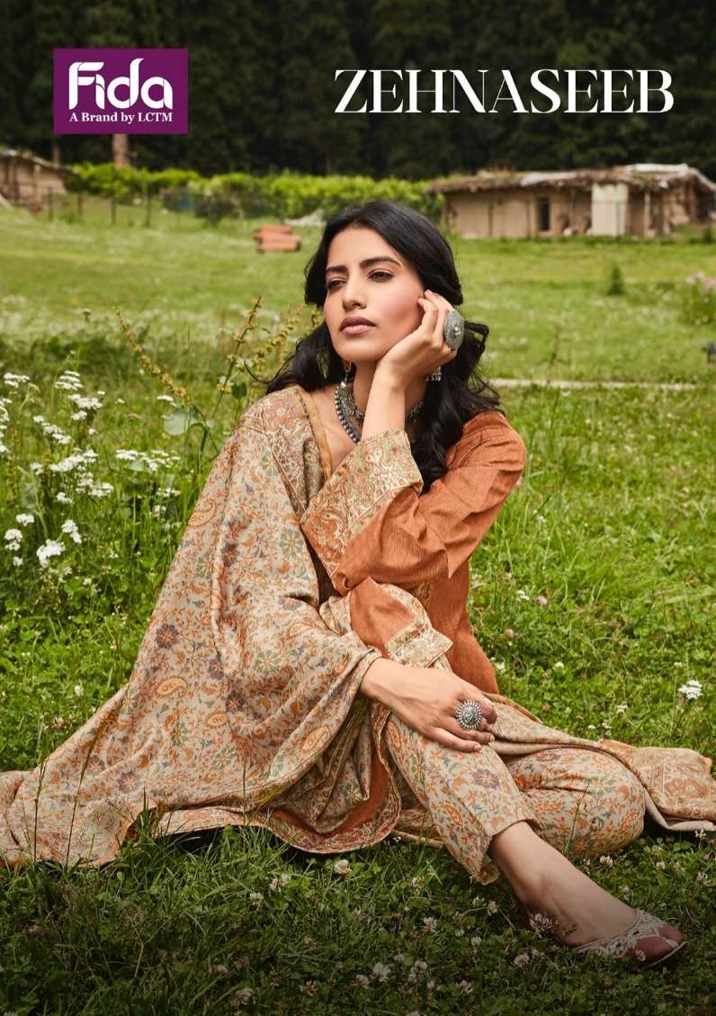 zehnaseeb by fida adorable printed salwar suit