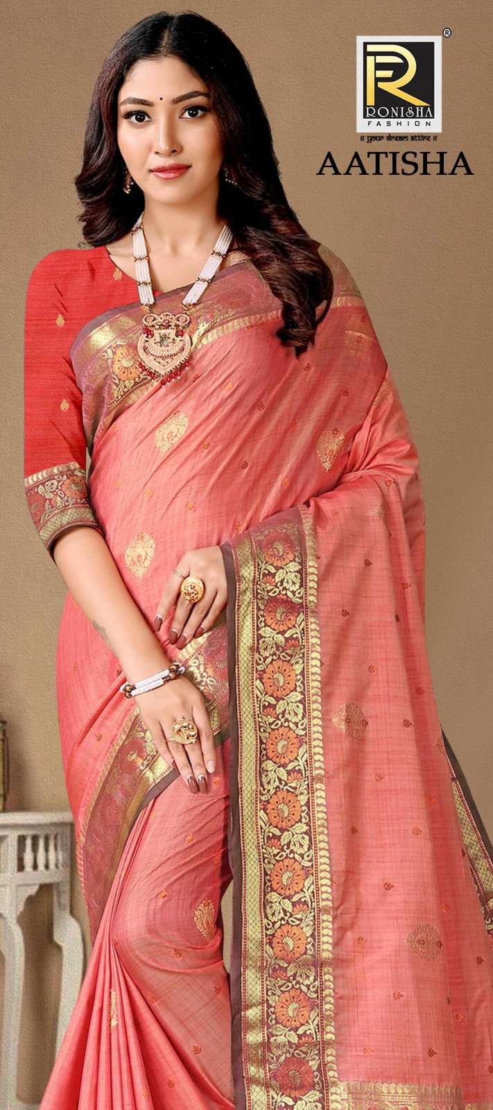 Aatisha  by ranjna saree banarsi silk design ethnik wear silk saree amazing Collection 