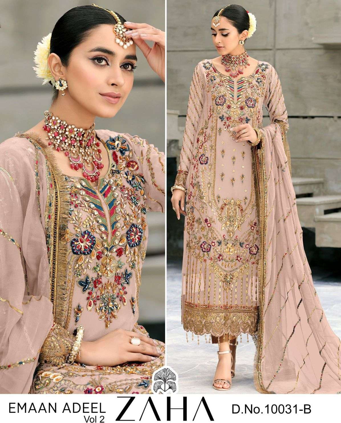 zaha 10031b single wedding pakistani suit