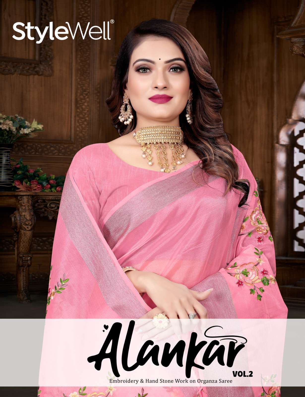 alankar vol 2 by stylewell beautiful flower print saree collection
