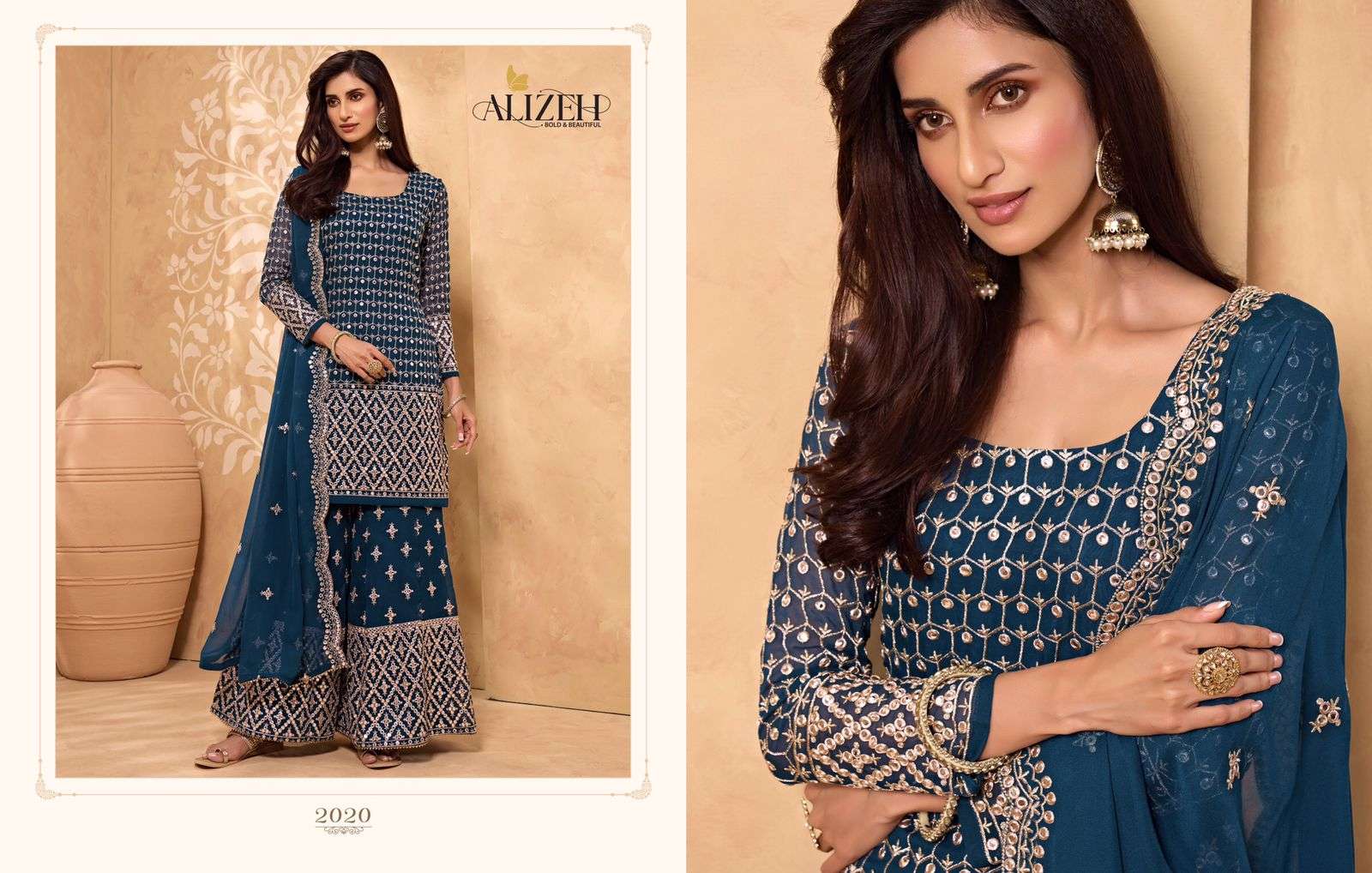 alizeh zaida 2020 hit design semi stiched single design dress 