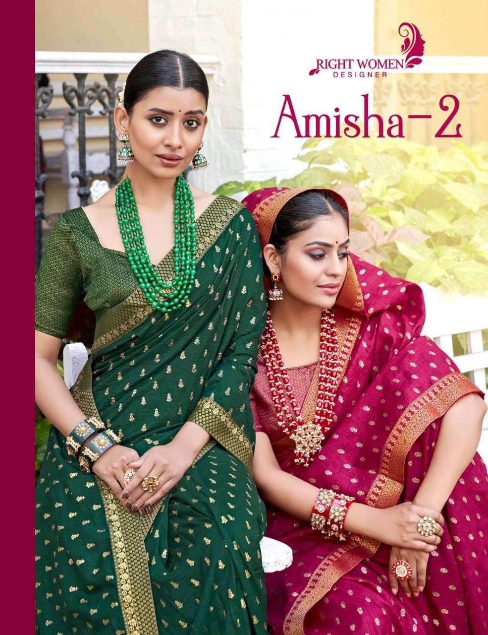 amisha vol 2 by right women foil work fancy saree collection 