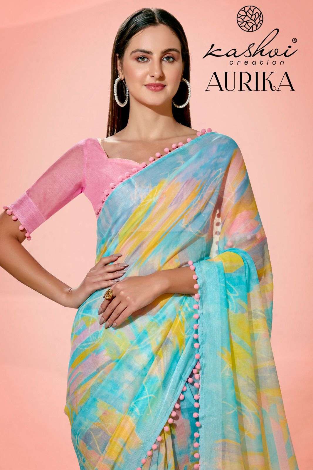 aurika 68001-68010 by kashvi creation casual wear fancy saree collection