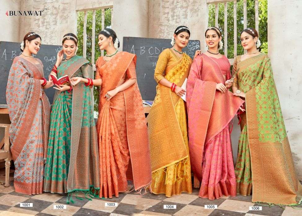bunawat shivaay designer organza saris wholesaler