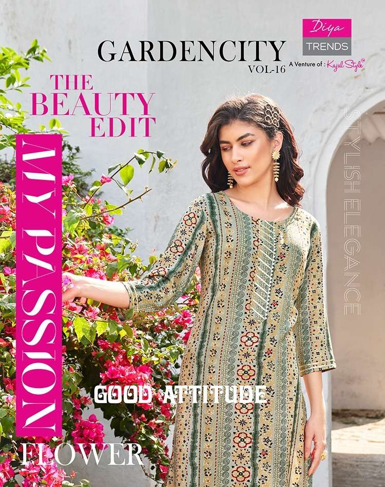 diya trendz gardencity vol 16 straight style casual wear kurti 