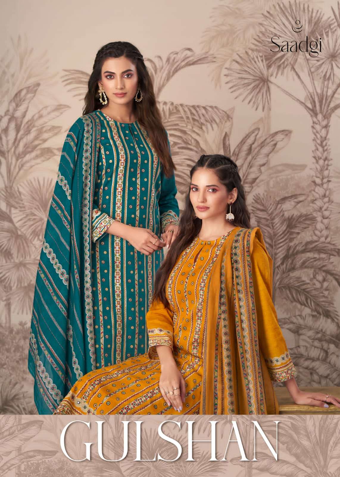 gulshan by saadgi sahiba print mirror work salwar suit wholesaler 