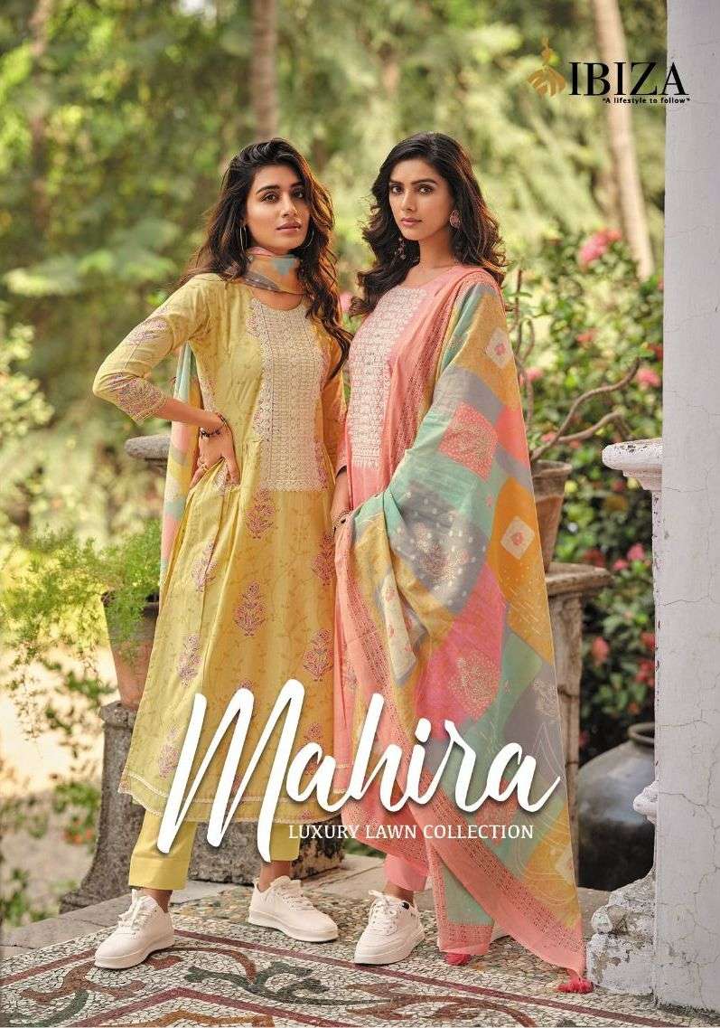 ibiza mahira fancy embroidery unstitch salwar kameez
