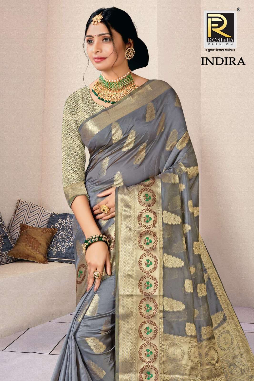 Indira by Ranjna saree Banarsi silk exclusive designer saree collection