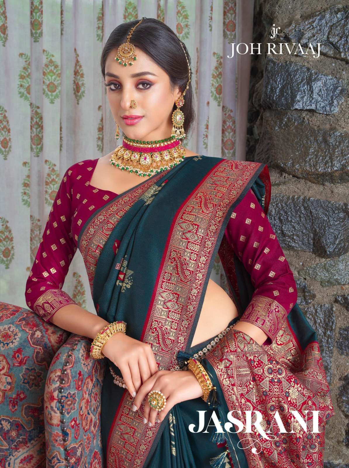 joh rivaaj jasrani designer banarasi silk saree collection 