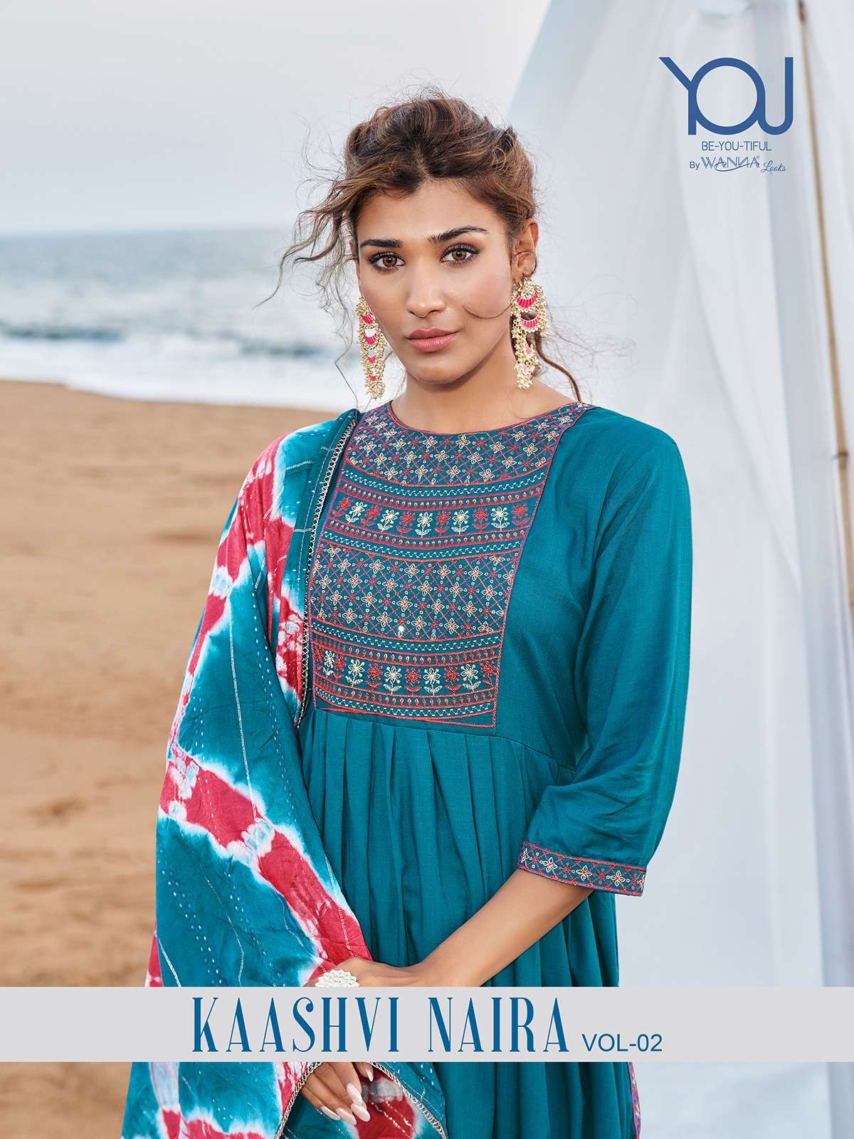 kaashvi naira vol 2 by wanna readymade amazing nayra cut kurti with pant and dupatta