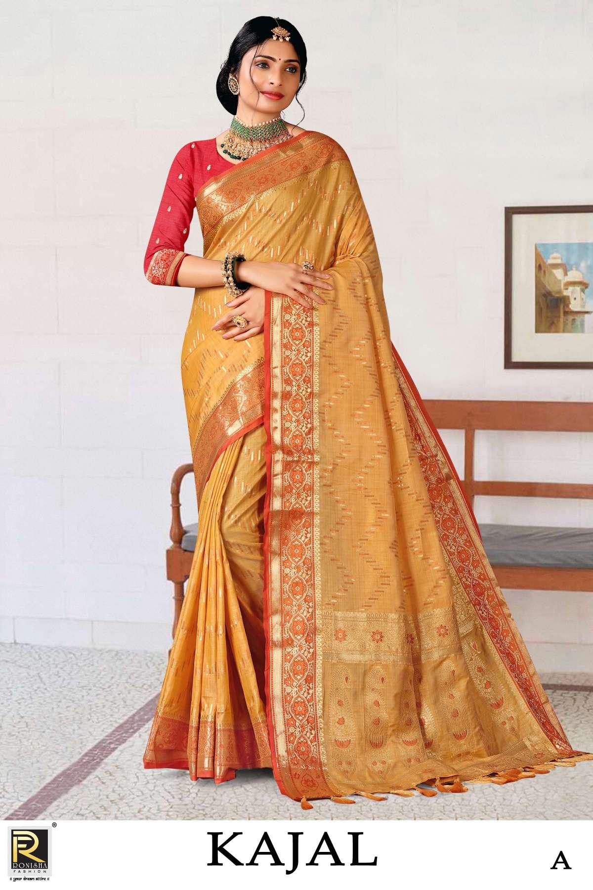 Kajal  by ranjna saree banarsi silk design ethnik wear silk saree amazing Collection 