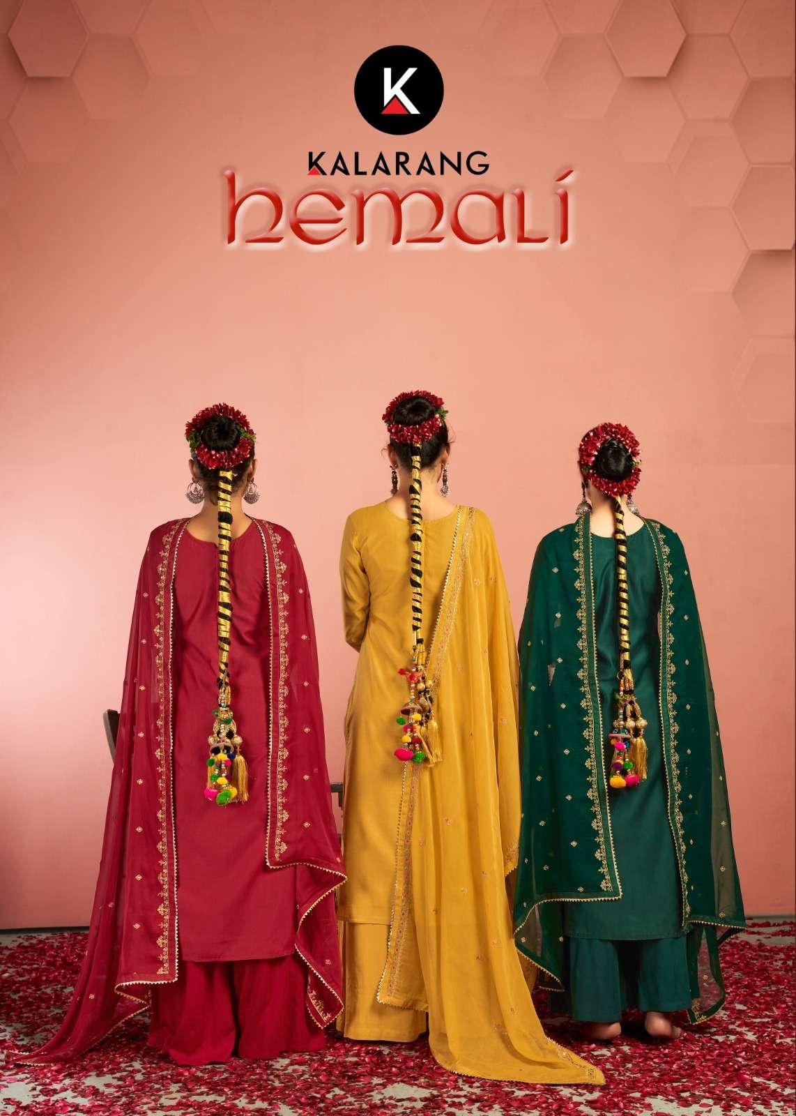 kalarang present hemali designer function wear salwar kameez material 