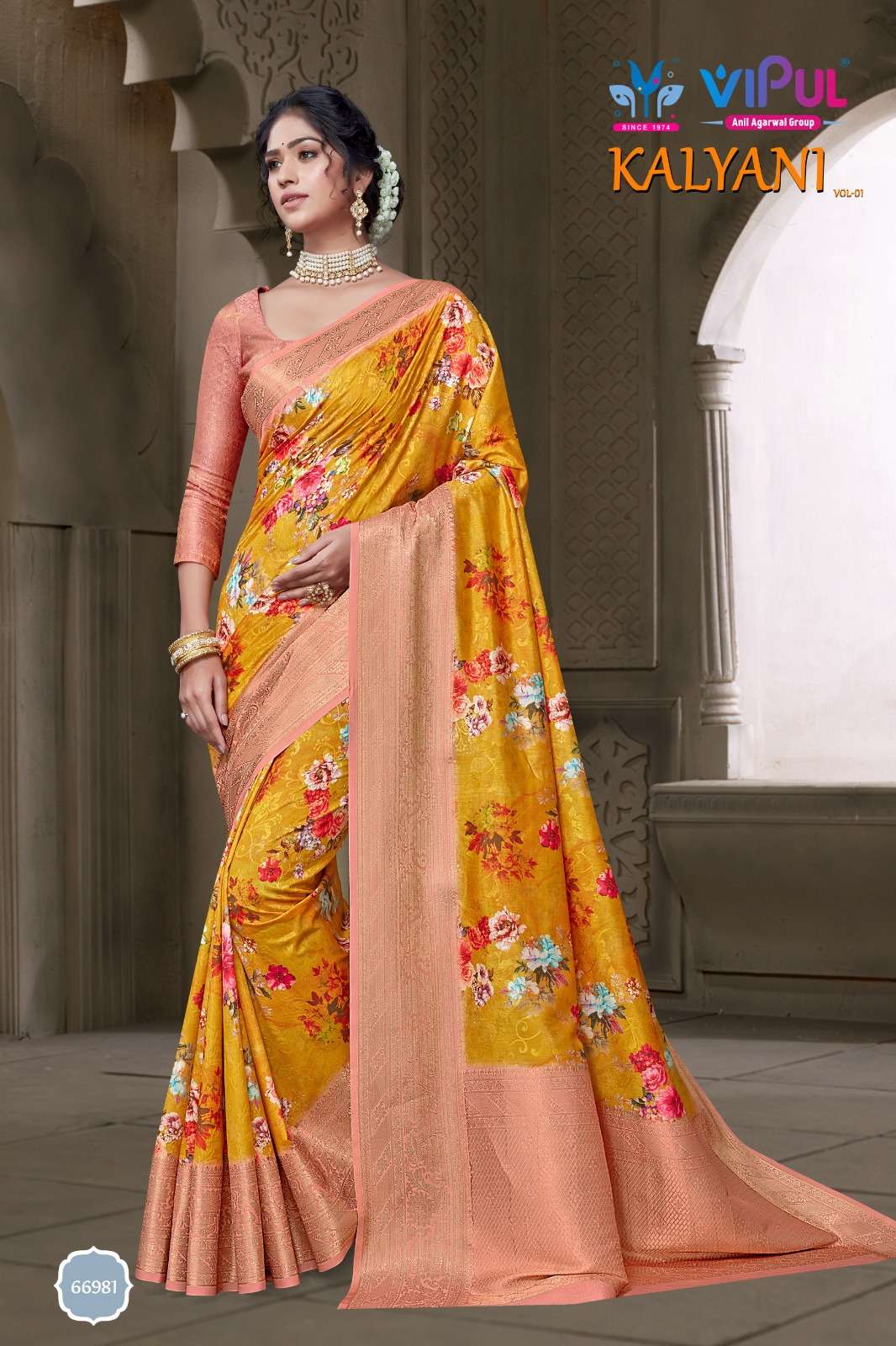 kalyani vol 1 by vipul fancy floral printed saree collection