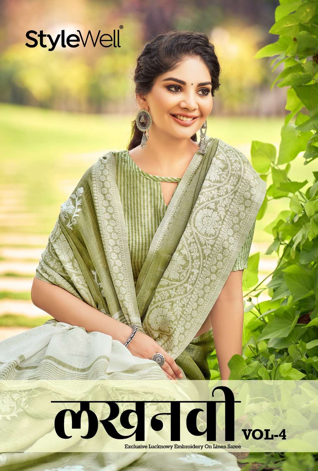 lucknowi vol 4 by stylewell linen fancy saree collection 