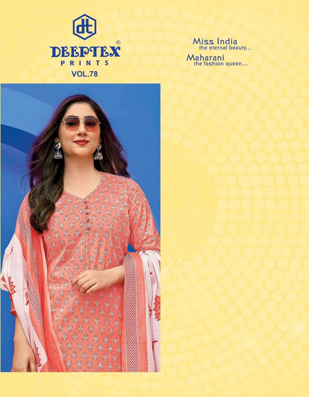 miss india vol 78 by deeptex cotton printed beautiful dress material