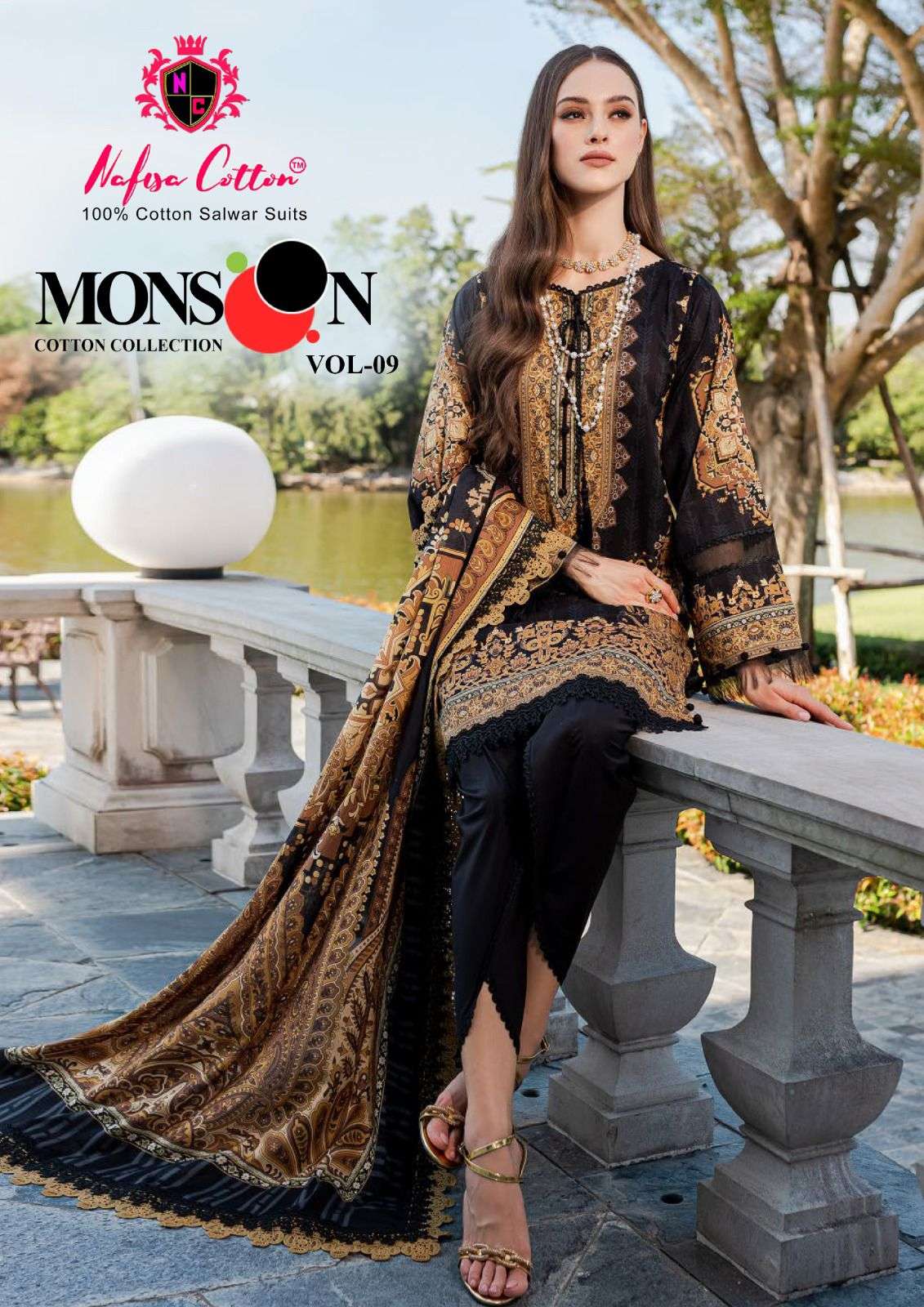 nafisa monsoon cotton collection vol 9 designer pakistani suit 